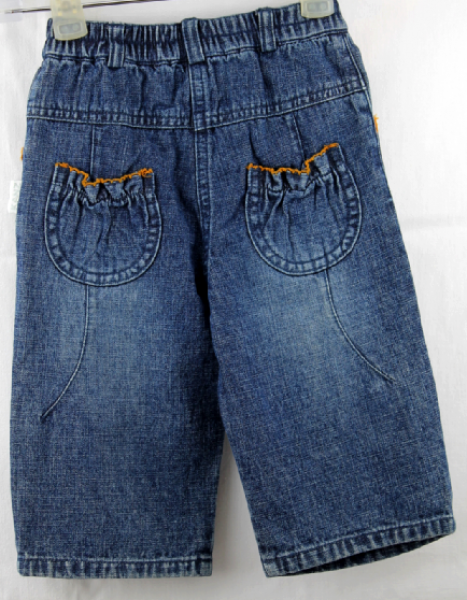 Kanz Denim Jeans ,- mit niedlicher Applikation und Ziernähten